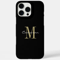 Monograma dorado inicial y nombre personalizado