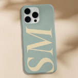 Funda iPhone 16 Pro Max Monograma inicial elegante negrita<br><div class="desc">Elegante estuche de teléfono monograma inicial negrita. Crea tu propio estuche para iPhone personalizado con el nombre inicial del personalizado.</div>