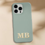 Funda iPhone 16 Pro Max Monograma inicial minimalista moderno<br><div class="desc">Estuche de teléfono monograma inicial Minimalista de Marina. Crea tu propio estuche para iPhone personalizado con el nombre inicial del personalizado.</div>