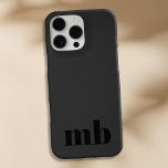 Funda iPhone 16 Pro Max Monograma inicial Minimalista moderno mate<br><div class="desc">Estuche minimalista Moderno de Monograma Inicial. Crea tu propio estuche para iPhone personalizado con el nombre inicial del personalizado.</div>