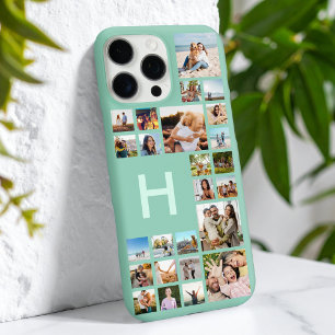 Funda iPhone 16 Pro Max Monograma personalizado de Collage de fotos Person