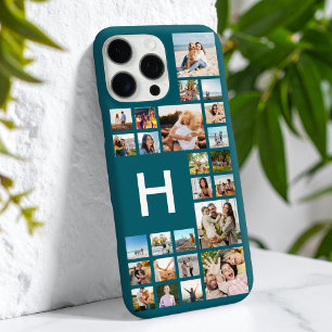 Funda iPhone 16 Pro Max Monograma personalizado de Collage de fotos Person