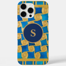 Monograma personalizado del antiguo Egipto azul do