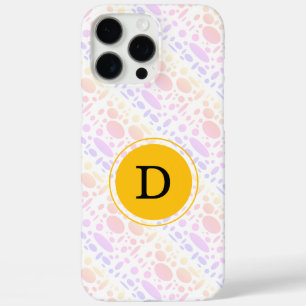 Funda iPhone 16 Pro Max Monograma rosa y amarillo