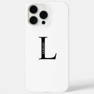 Funda iPhone 16 Pro Max Monograma y nombre personalizados
