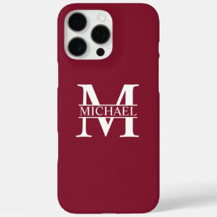 Funda iPhone 16 Pro Max Monograma y nombre personalizados