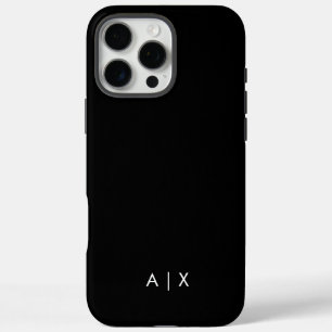 Funda iPhone 16 Pro Max Monogramado de nombre simple de pareja