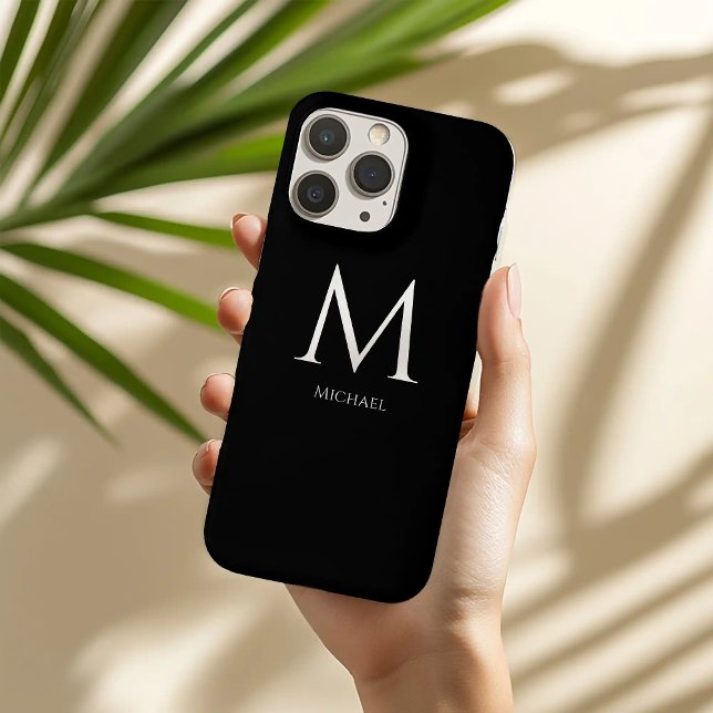 Funda iPhone 16 Pro Max Monogramado Moderno mínimo (Subido por el creador)