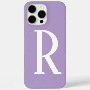 Funda iPhone 16 Pro Max Monogramas Nombre Morado Claro Regalo Frio Favor d