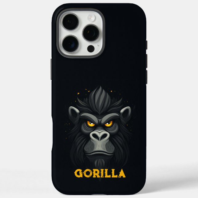 Funda iPhone 16 Pro Max Monstruo negro furioso (Reverso)