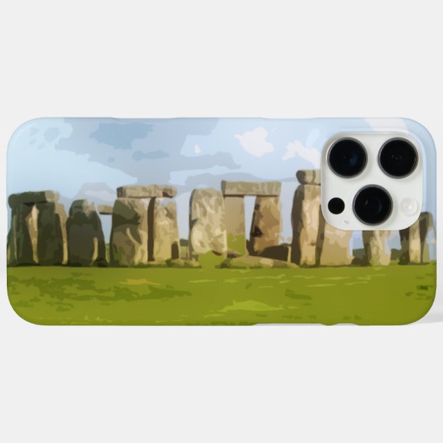 Funda iPhone 16 Pro Max Monumento al Círculo de Piedra Stonehenge (Reverso  (Horizontal) )