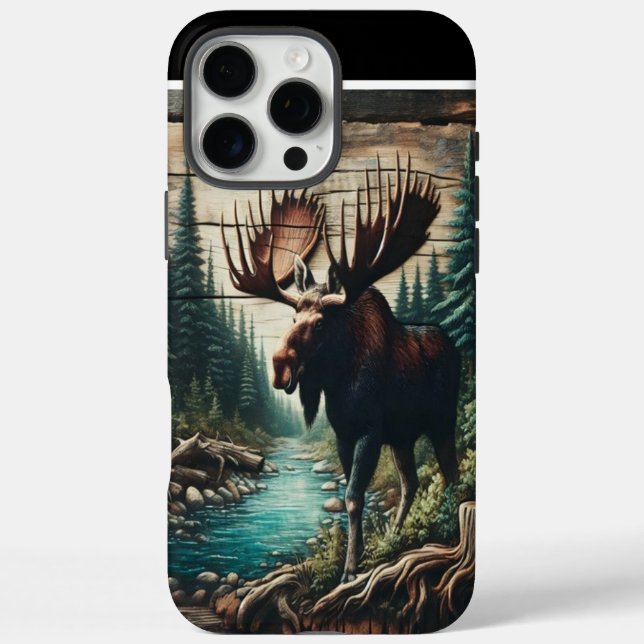 Funda iPhone 16 Pro Max Moose by the Stream (Reverso)