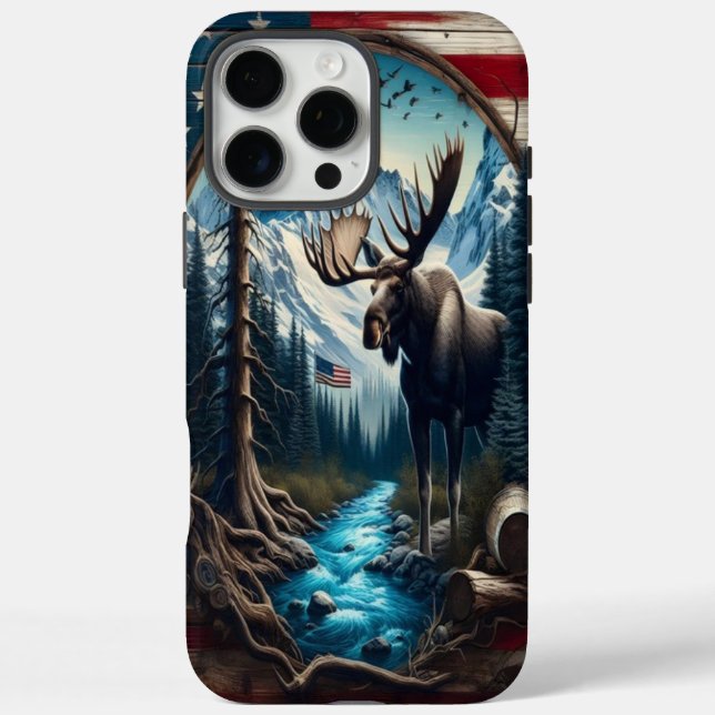 Funda iPhone 16 Pro Max Moose In The Mountains (Reverso)