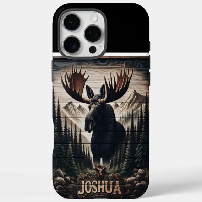 Funda iPhone 16 Pro Max Moose In The Woods (Reverso)