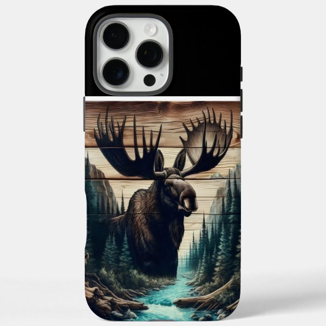 Funda iPhone 16 Pro Max Moose In The Woods (Reverso)