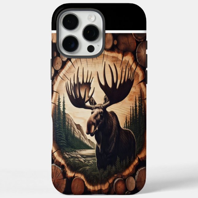 Funda iPhone 16 Pro Max Moose In The Woods (Reverso)