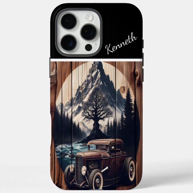 Funda iPhone 16 Pro Max Mountain Road Hot Rod (Reverso)
