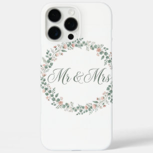 Funda iPhone 16 Pro Max Mr & Mrs Eucalyptus Wreath iPhone Case