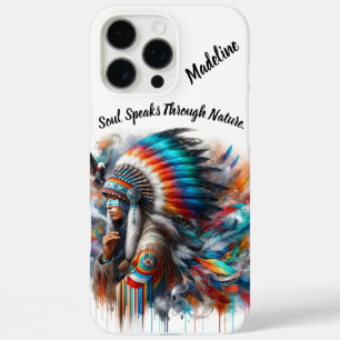 Funda iPhone 16 Pro Max Mujer indígena mira atentamente