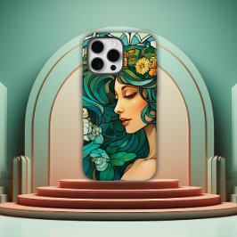 Funda iPhone 16 Pro Max Mujer romántica Art Nouveau