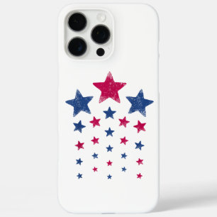 Funda iPhone 16 Pro Max Mujeres Hombres Niños Lindos Patrióticos Estrella