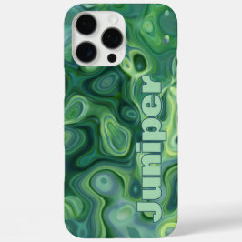 Funda iPhone 16 Pro Max Mystic Green Abstract Swirls