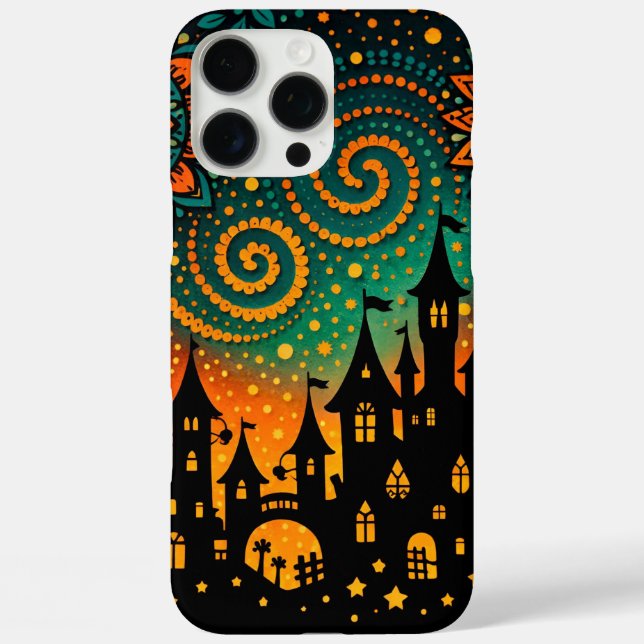 Funda iPhone 16 Pro Max Mystical Night Castle Silhouette (Reverso )
