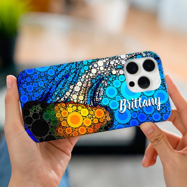 Funda iPhone 16 Pro Max Naranja marino azul divertido marino jellyfish nom (Subido por el creador)