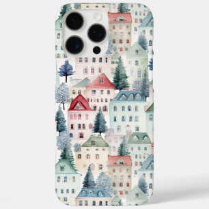 Funda iPhone 16 Pro Max Navidades de acuarela Patrón sin fisuras de las ca