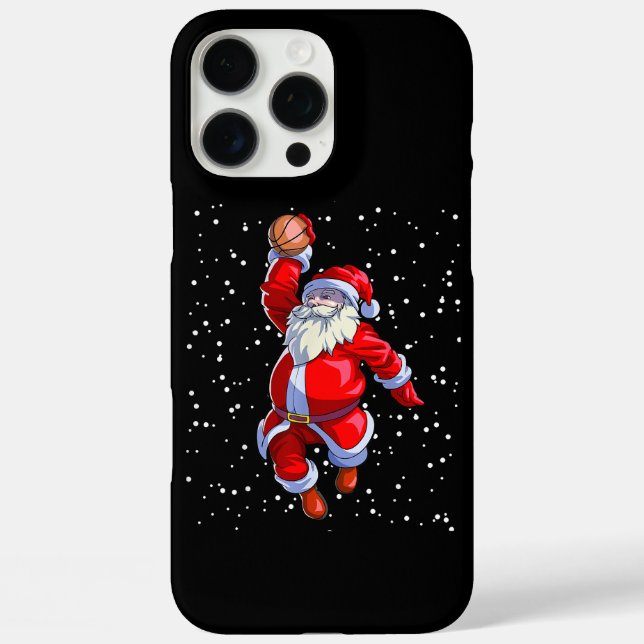 Funda iPhone 16 Pro Max Navidades de baloncesto hombres camisetas niños ba (Reverso )