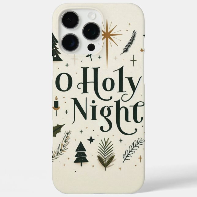 Funda iPhone 16 Pro Max Navidades Sencillos De Noche Santa (Reverso )