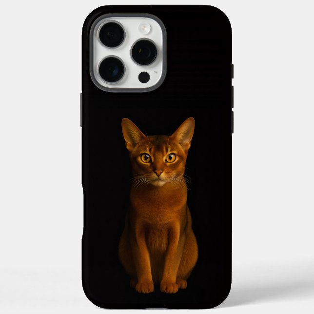 Funda iPhone 16 Pro Max Negro 4 Luxe iPhone 16 Pro Max, Belleza Abisinia (Reverso)