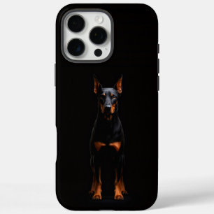 Funda iPhone 16 Pro Max Negro 4 Luxe iPhone 16 Pro Max, Doberman Guardián