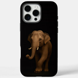 Funda iPhone 16 Pro Max Negro 4 Luxe iPhone 16 Pro Max, Elefante Indio