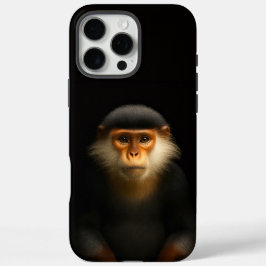 Funda iPhone 16 Pro Max Negro 4 Luxe iPhone 16 Pro Max, Langur Douc Rojo