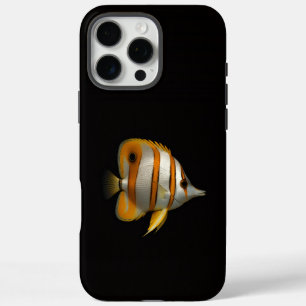 Funda iPhone 16 Pro Max Negro 4 Luxe iPhone 16 Pro Max, Pez Mariposa de Ar