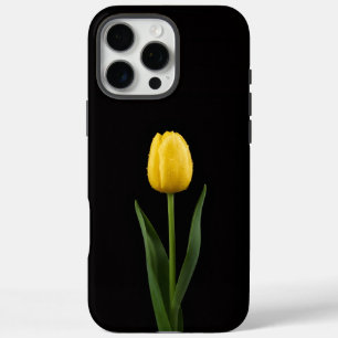 Funda iPhone 16 Pro Max Negro 4 Luxe iPhone 16 Pro Max, Tulipán Dorado