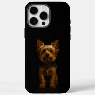 Funda iPhone 16 Pro Max Negro 4 Luxe iPhone 16 Pro Max, Yorkshire Terrier
