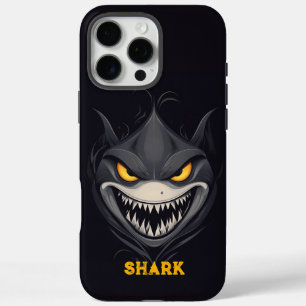 Funda iPhone 16 Pro Max Negro tiburón enojado