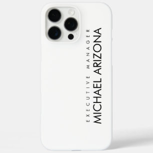 Funda iPhone 16 Pro Max Negro y blanco Minimalista simple llano moderno