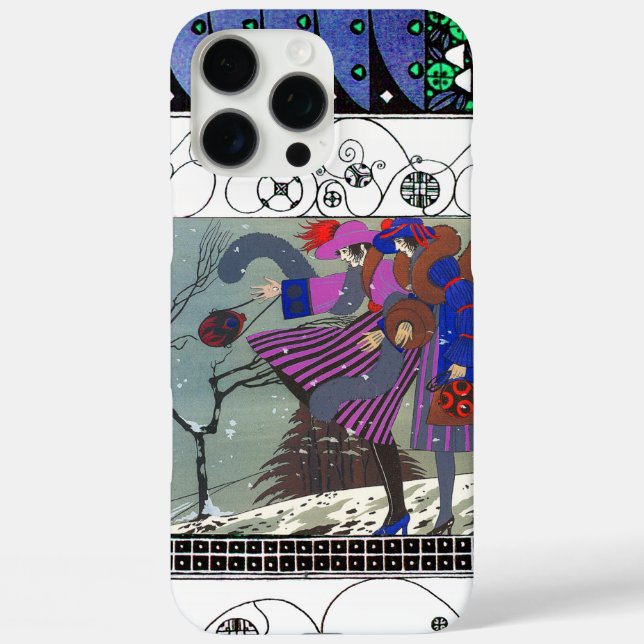 FUNDA iPhone 16 PRO MAX NIEVE INVIERNO Y NIÑOS / DISEÑADOR DE COSTUMBRES D (Reverso )