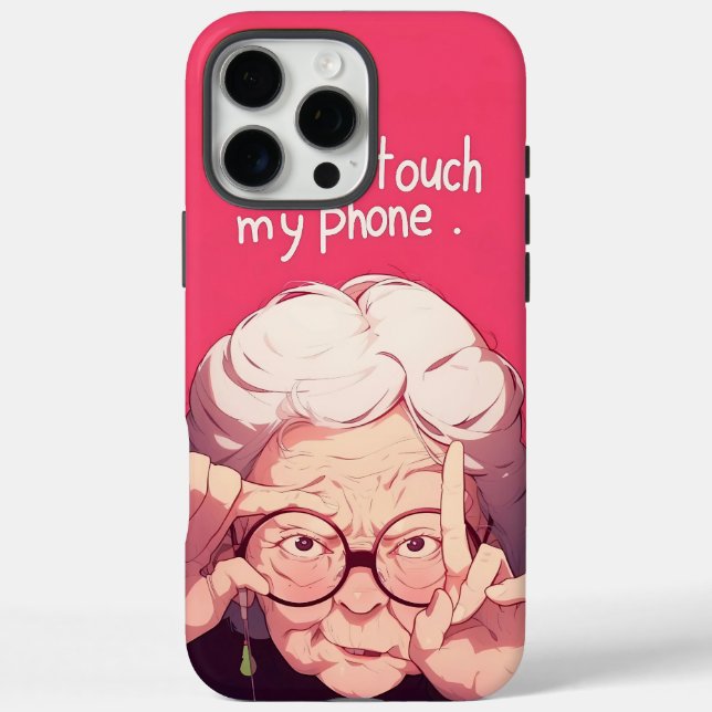 Funda iPhone 16 Pro Max No toques mi teléfono (Reverso)