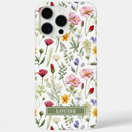 Funda iPhone 16 Pro Max Nombre de flores silvestres botánicas hermosas