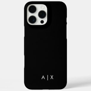 Funda iPhone 16 Pro Max Nombre de pareja monograma simple