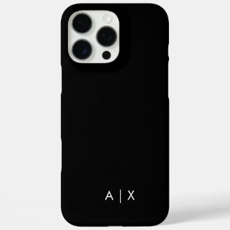 Funda iPhone 16 Pro Max Nombre de pareja monograma simple