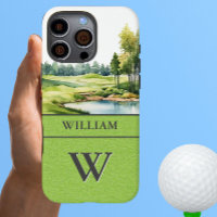 Nombre del monograma del campo de golf de escena