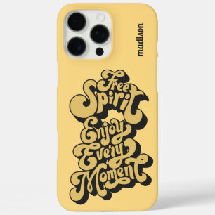 Funda iPhone 16 Pro Max Nombre personalizado retro "Espíritu libre"
