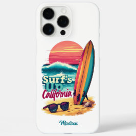 Funda iPhone 16 Pro Max Nombre personalizado / Texto Surfing de California