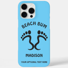 Funda iPhone 16 Pro Max Nombre personalizado, texto y color Beach Bum