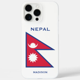 Funda iPhone 16 Pro Max Nombre personalizado y marca de Nepal de texto